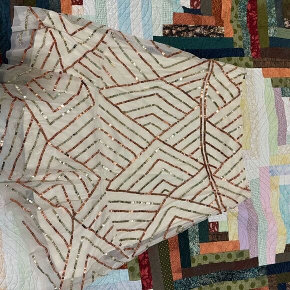 Ruth by Anthropologie Sequin Cream Skirt - Picture 3 of 4